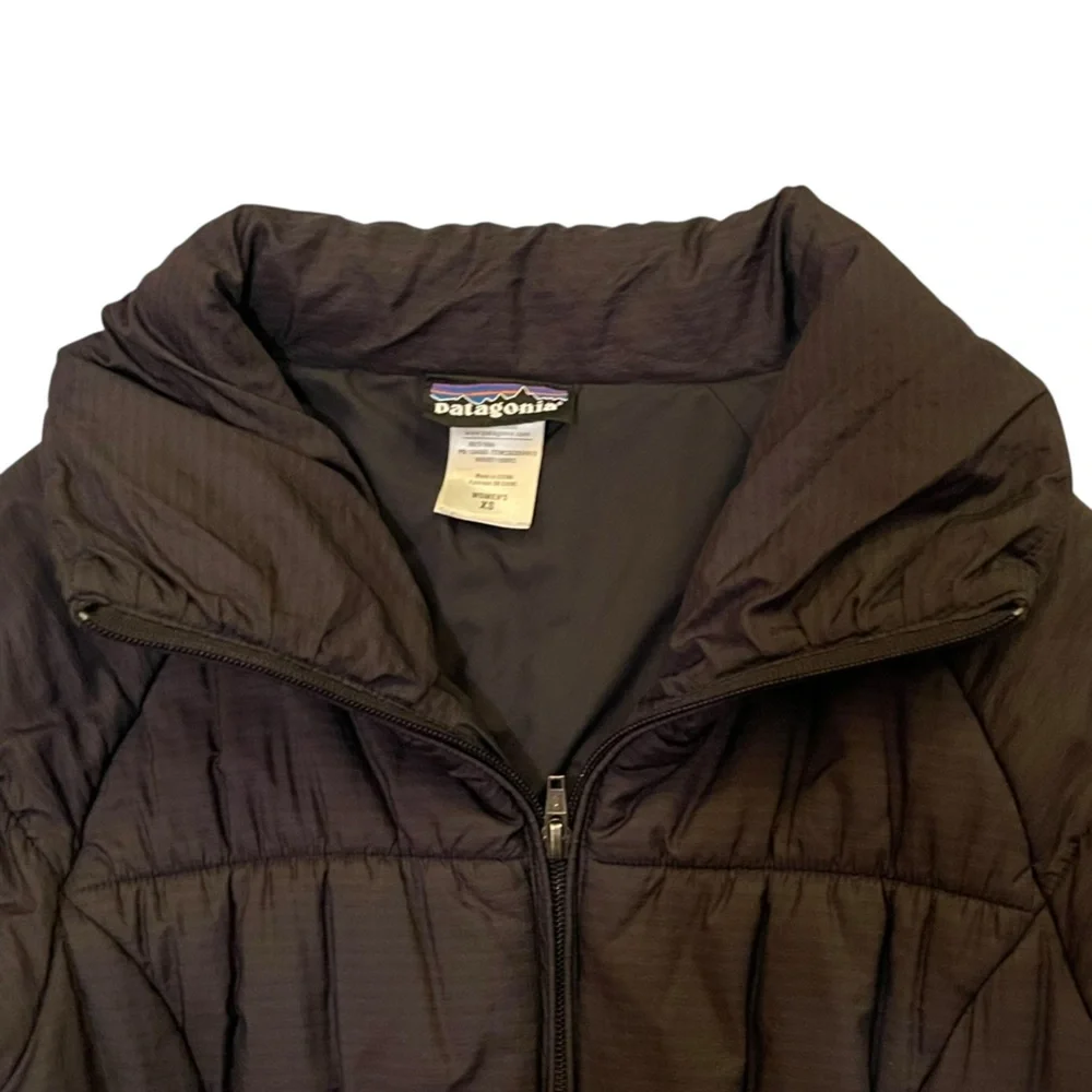 Patagonia W's Lidia Parka Women's Black Long Puffer Coat Full Zip Jacket Size XS